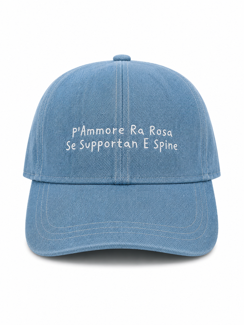 Baseball CAP "P’ammore ra Rosa” Denim