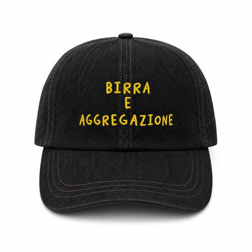 Baseball CAP "birra e aggregazione” Denim