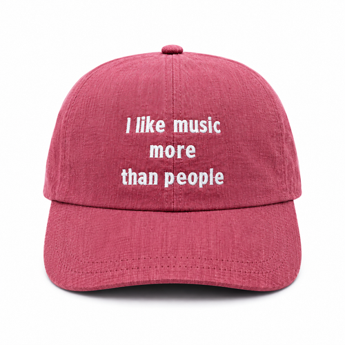 Baseball CAP “I like music more than people” Lino