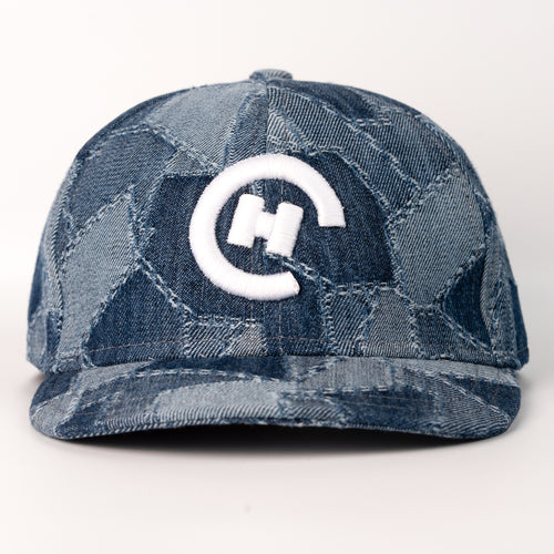 Baseball Cap Logo Denim Jacquard