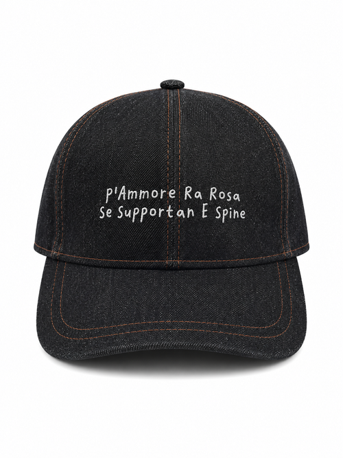 Baseball CAP "P’ammore ra Rosa” Denim