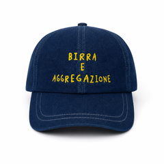 Baseball CAP "birra e aggregazione” Denim