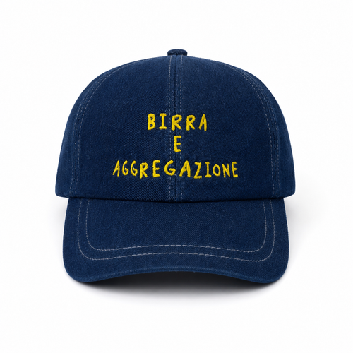 Baseball CAP "birra e aggregazione” Denim