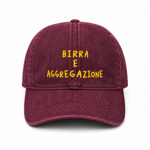 Baseball CAP "birra e aggregazione” Denim