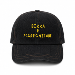 Baseball CAP "birra e aggregazione” Denim