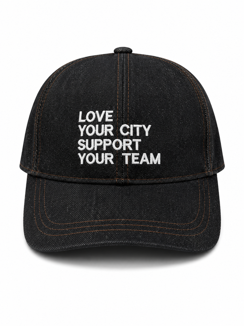 Baseball CAP “Love Your City Support Your Team ” Denim