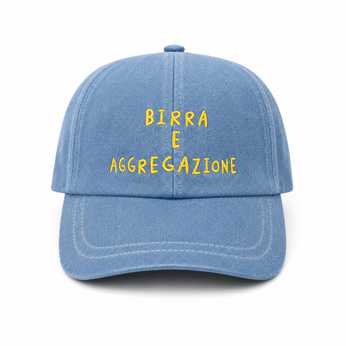 Baseball CAP "birra e aggregazione” Denim