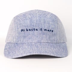 Five Panel Cap Mi Basta Il Mare Lino