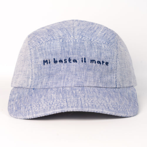 Five Panel Cap Mi Basta Il Mare Lino