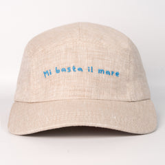 Five Panel Cap Mi Basta Il Mare Lino