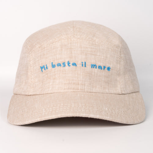 Five Panel Cap Mi Basta Il Mare Lino