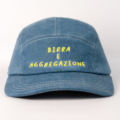Five Panell Cap Birra e Aggregazione Denim