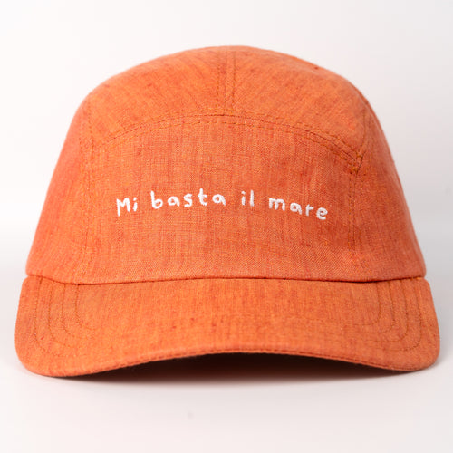 Five Panel Cap Mi Basta Il Mare Lino